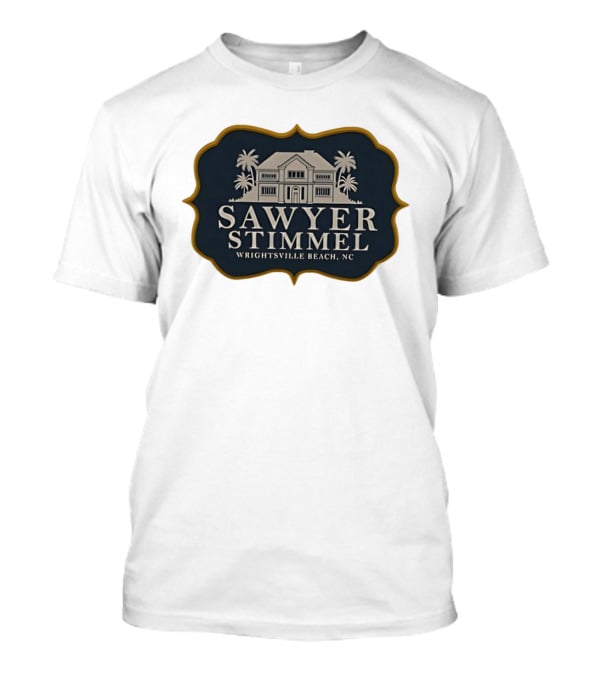 Sawyer Stimmel Wrightsville Beach NC House And Palm Trees T-Shirt