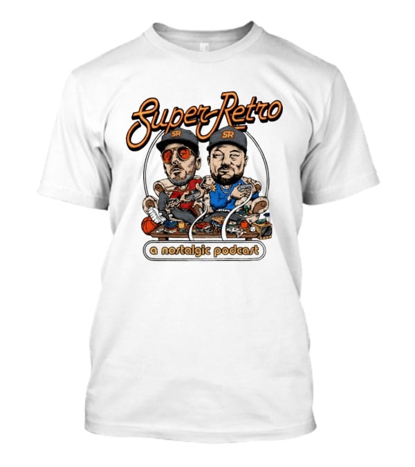 Super Retro SR A Nostalgic Podcast T-Shirt