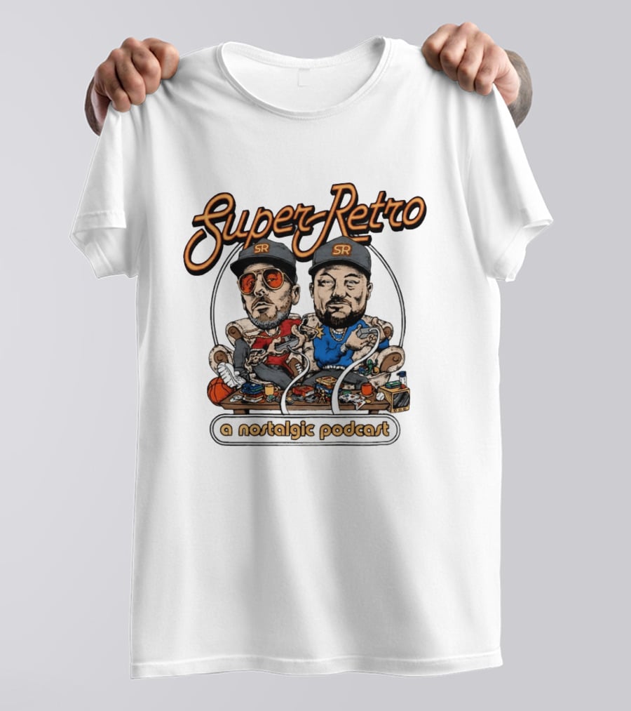 Super Retro SR A Nostalgic Podcast T-Shirt