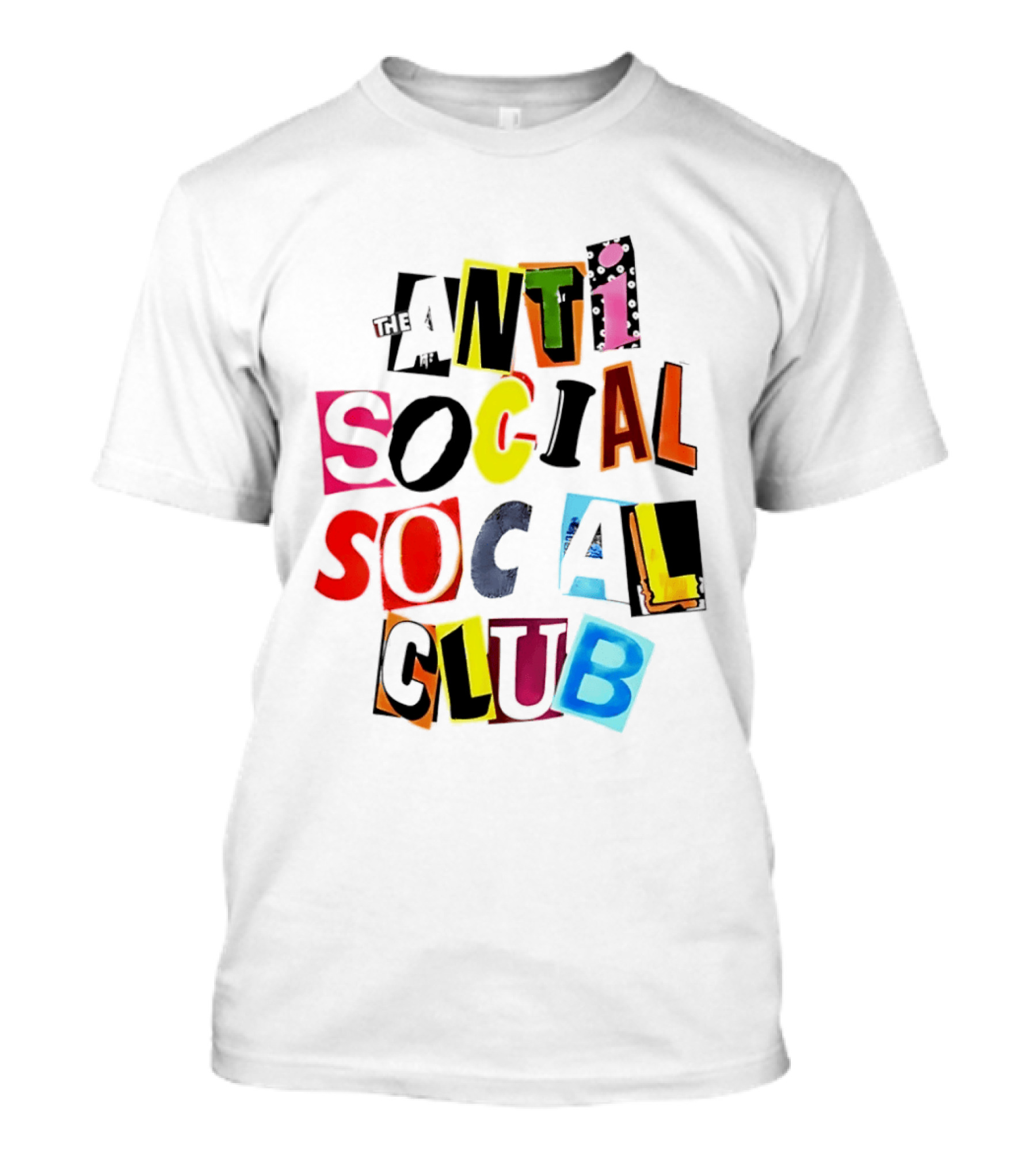 The Anti Social Social Club ASSC Collage Colorful T-Shirt
