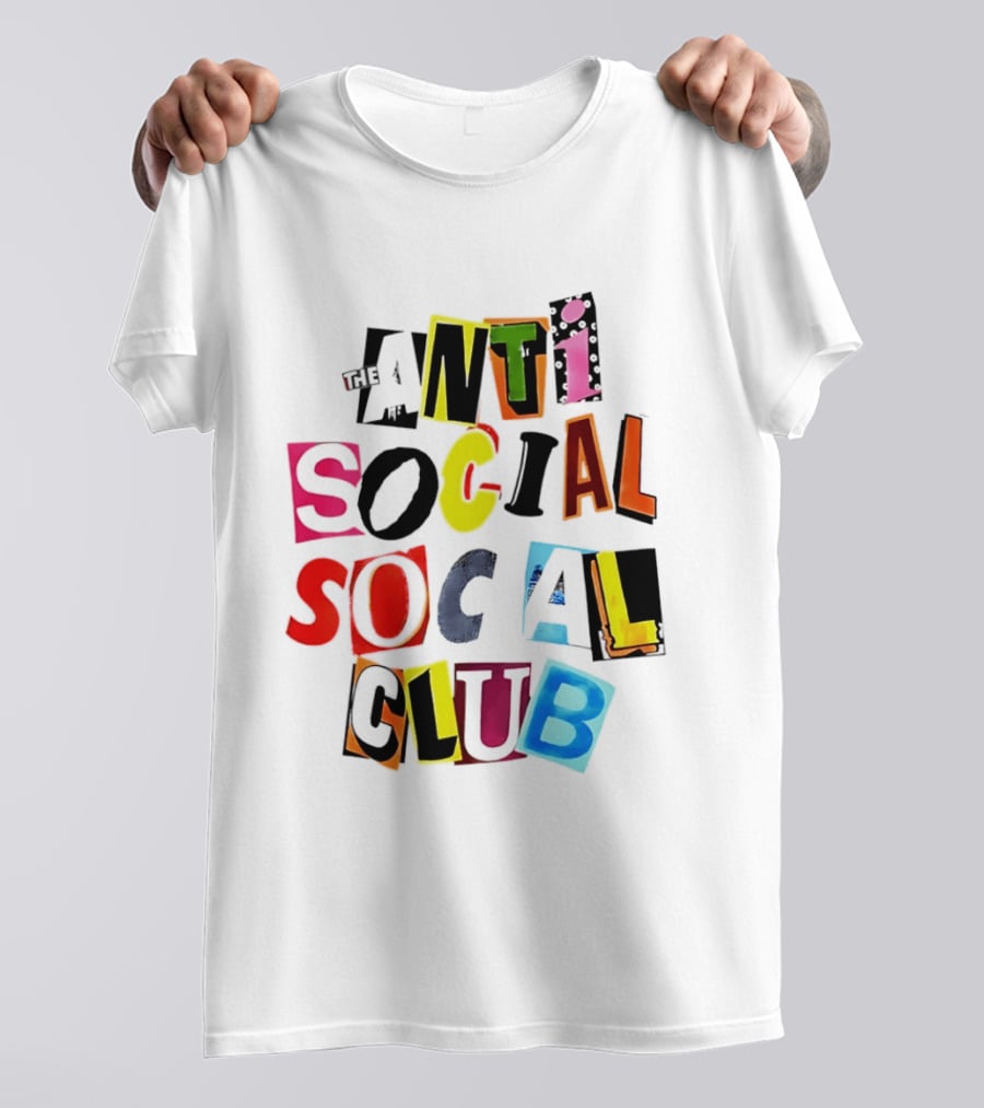 The Anti Social Social Club ASSC Collage Colorful T-Shirt