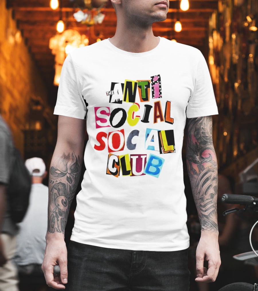 The Anti Social Social Club ASSC Collage Colorful T-Shirt