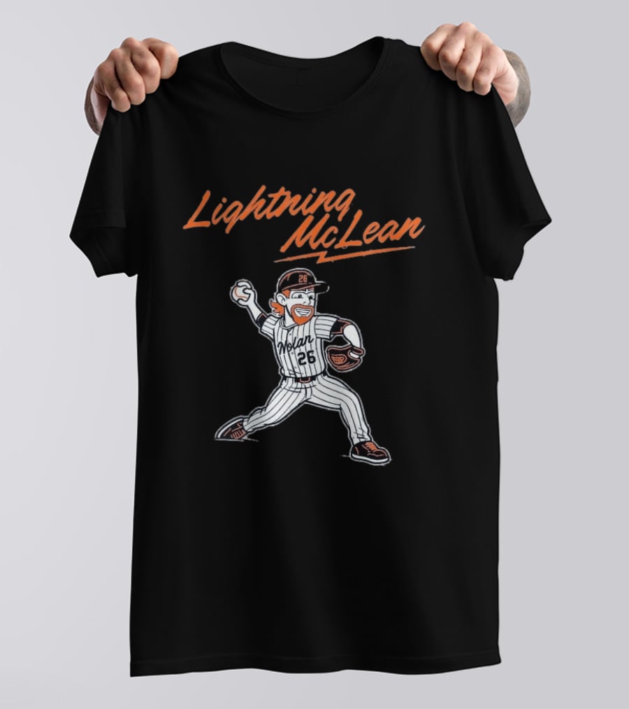 Lightning McLean Nolan 26 New York Mets T-Shirt