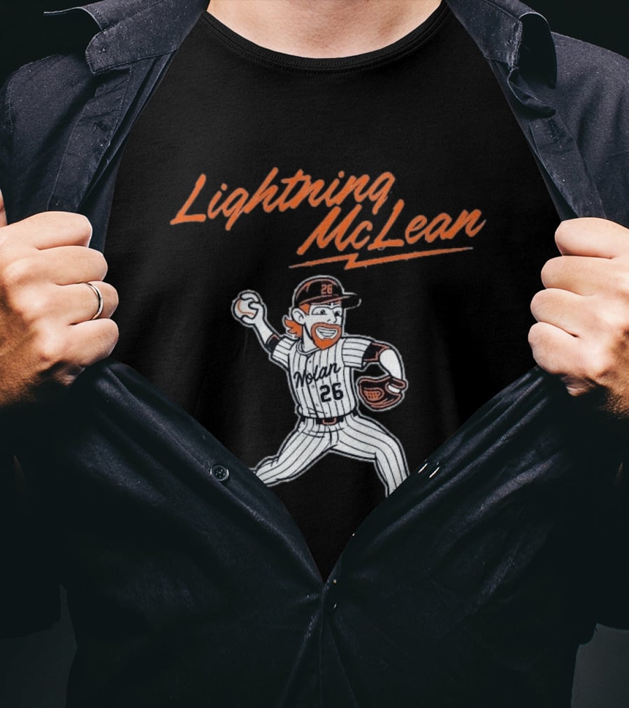 Lightning McLean Nolan 26 New York Mets T-Shirt