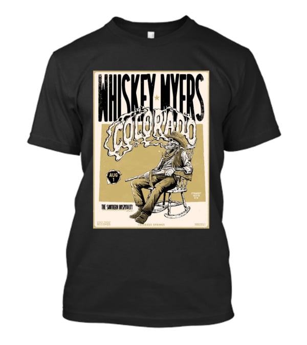 Whiskey Myers Colorado Springs Southern Hospitality Tour August 1 Ford Amphitheater 2026 T-Shirt