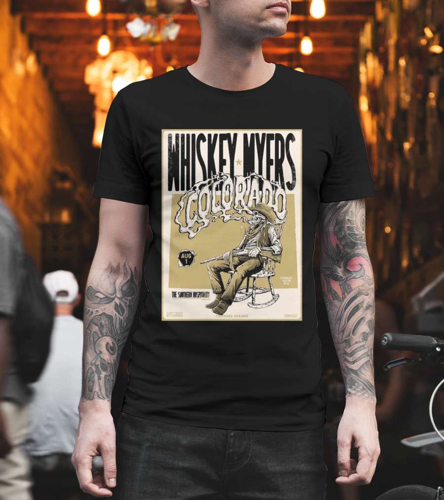 Whiskey Myers Colorado Springs Southern Hospitality Tour August 1 Ford Amphitheater 2026 T-Shirt