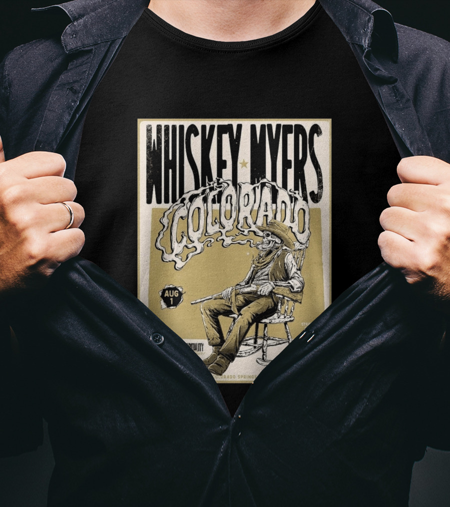 Whiskey Myers Colorado Springs Southern Hospitality Tour August 1 Ford Amphitheater 2026 T-Shirt