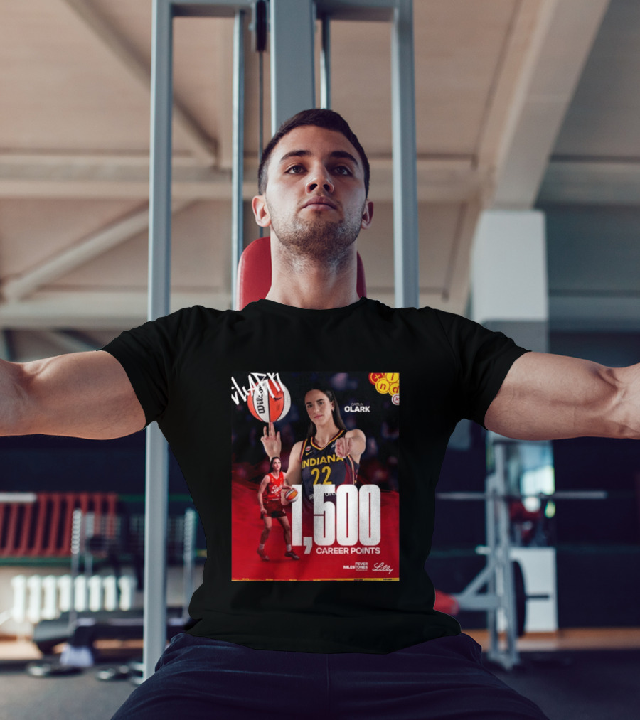 Caitlin Clark Indiana Fever 1500 Career Points Milestone Celebration WNBA Fever Milestones T-Shirt