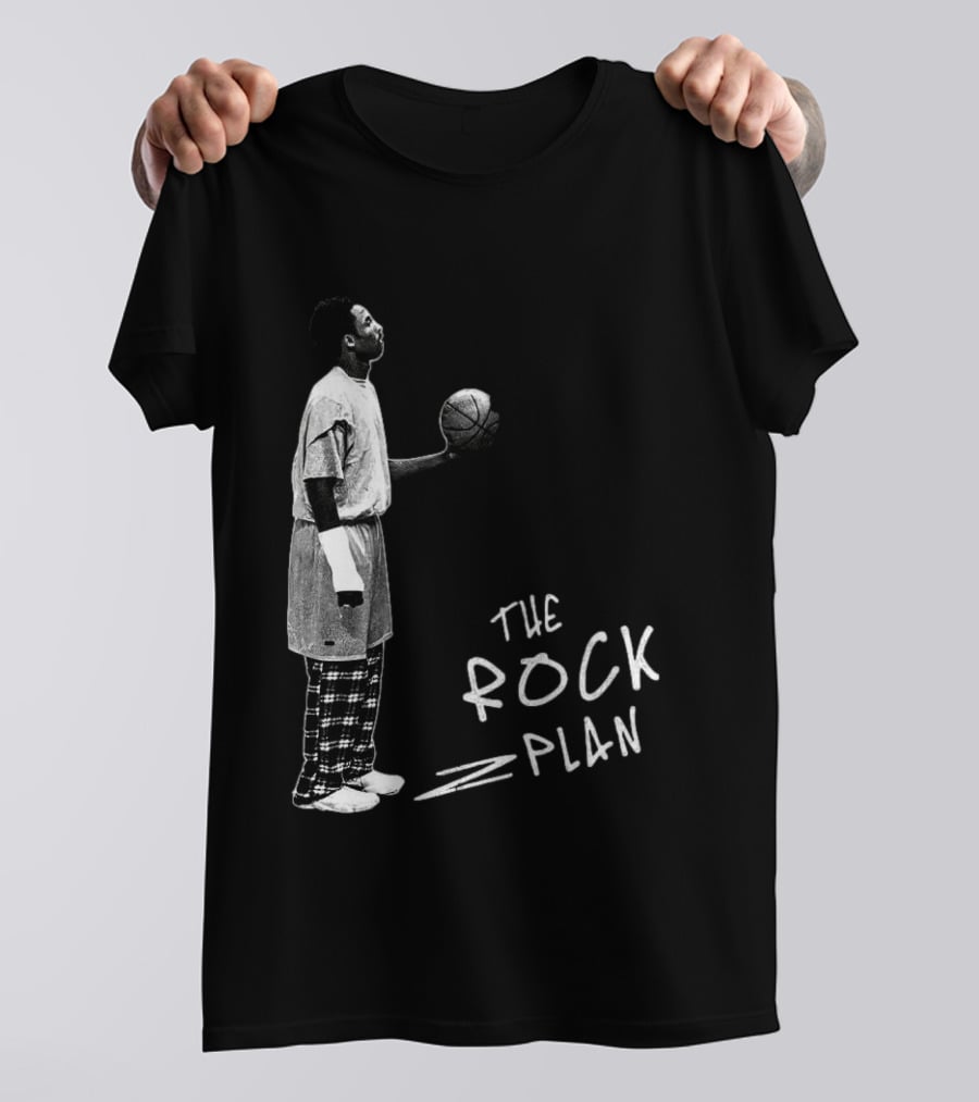 The Rock Plan Street Basketball Vintage Style Player Holding Ball T-Shirt