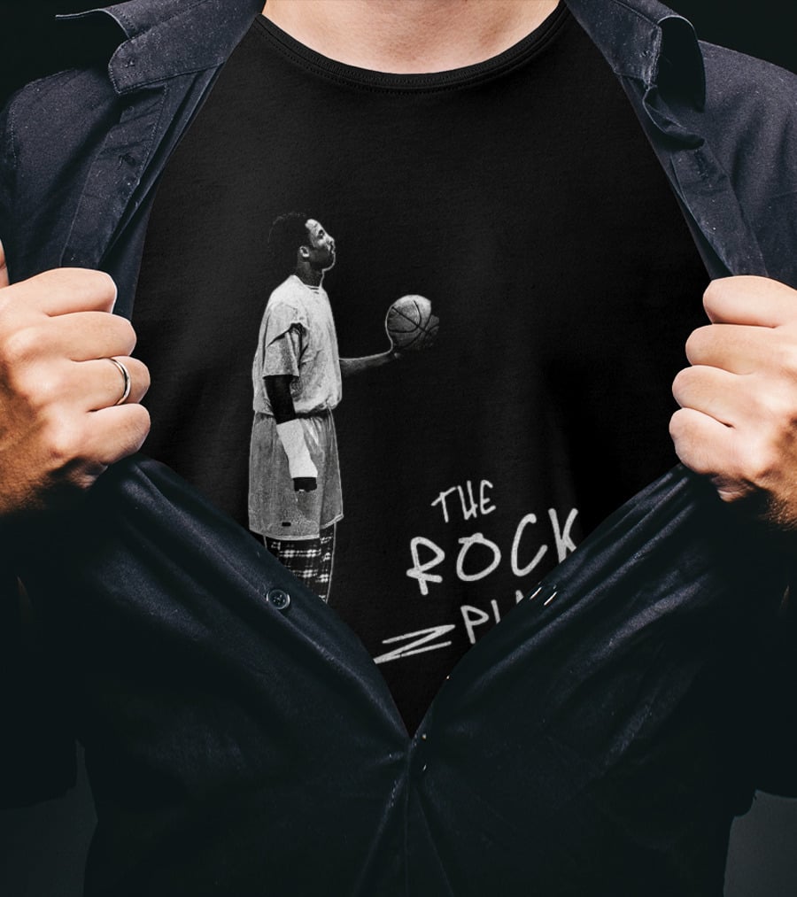 The Rock Plan Street Basketball Vintage Style Player Holding Ball T-Shirt