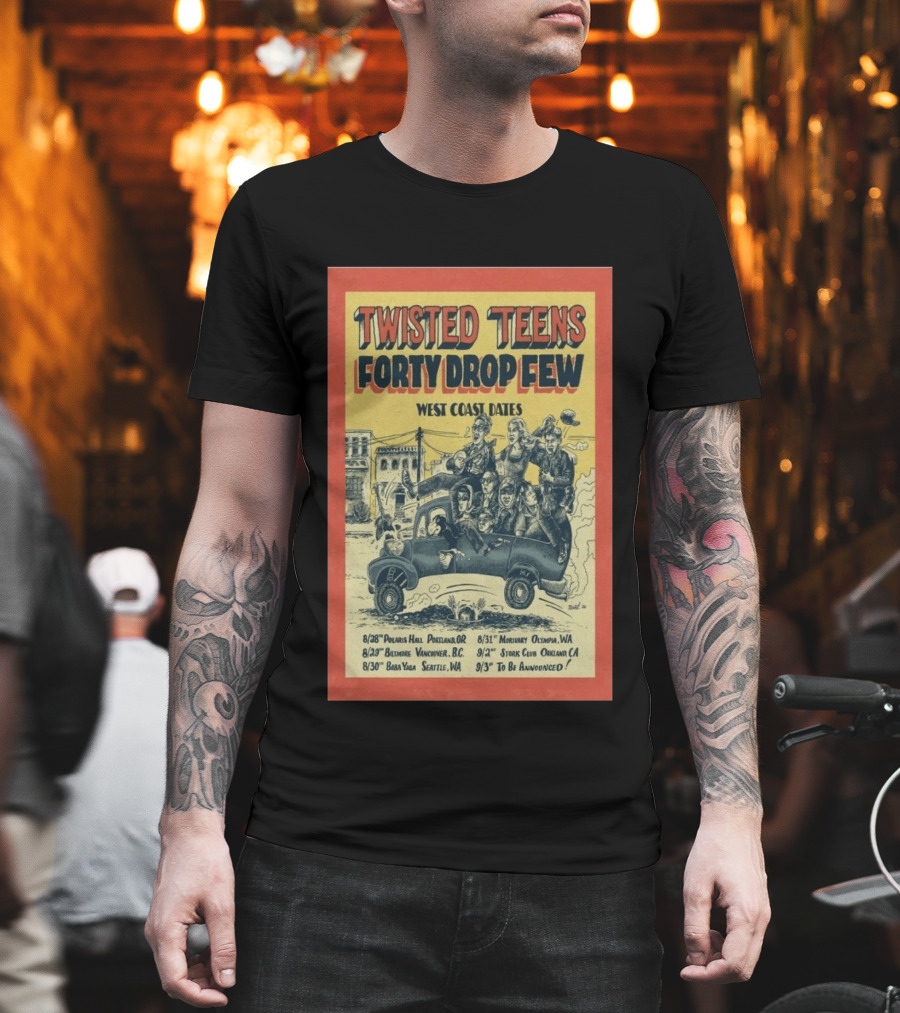 Twisted Teens Forty Drop Few West Coast Dates Stork Club Oakland September 2 2026 T-Shirt
