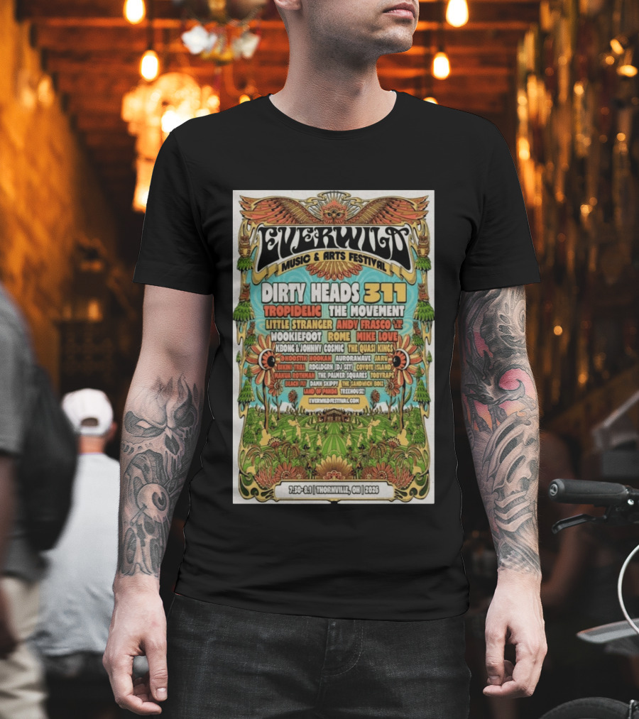 Everwild Music Arts Festival Dirty Heads 311 Tropidelic July August 2026 Thornville T-Shirt
