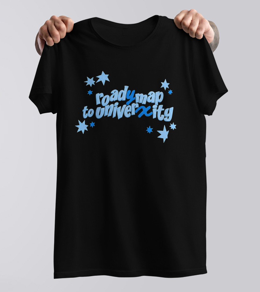 Roady Map To Univerxity With Stars T-Shirt