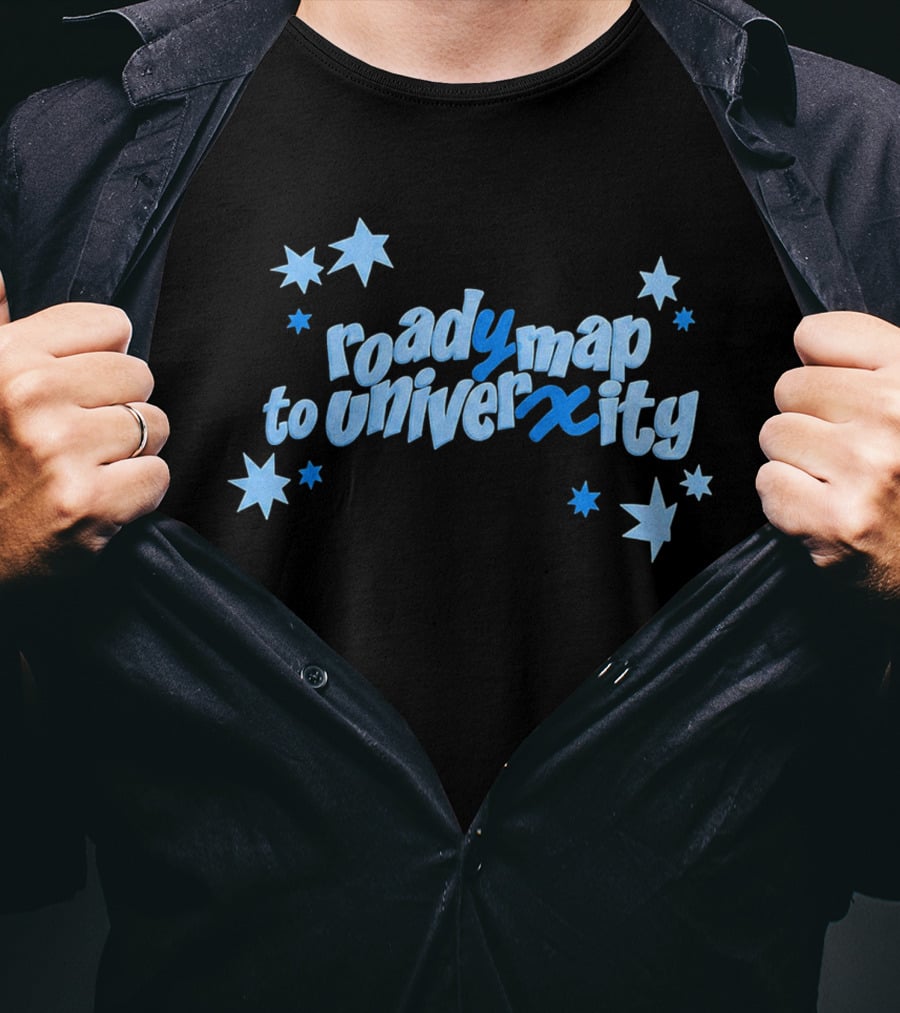 Roady Map To Univerxity With Stars T-Shirt