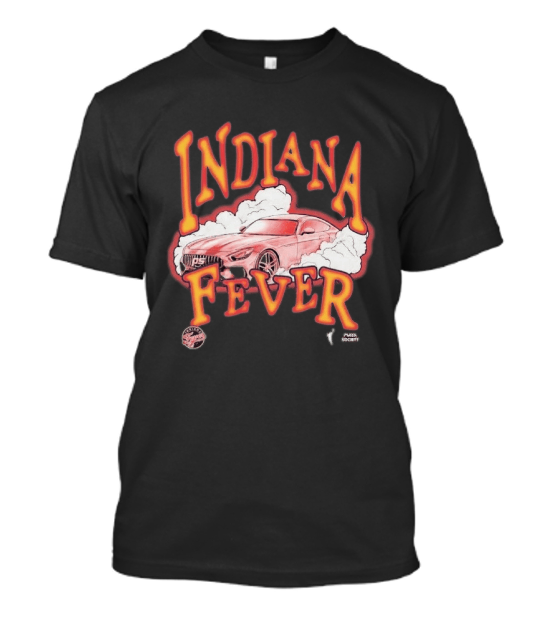 Indiana Fever Playa Society Sketch Car And Smoke T-Shirt