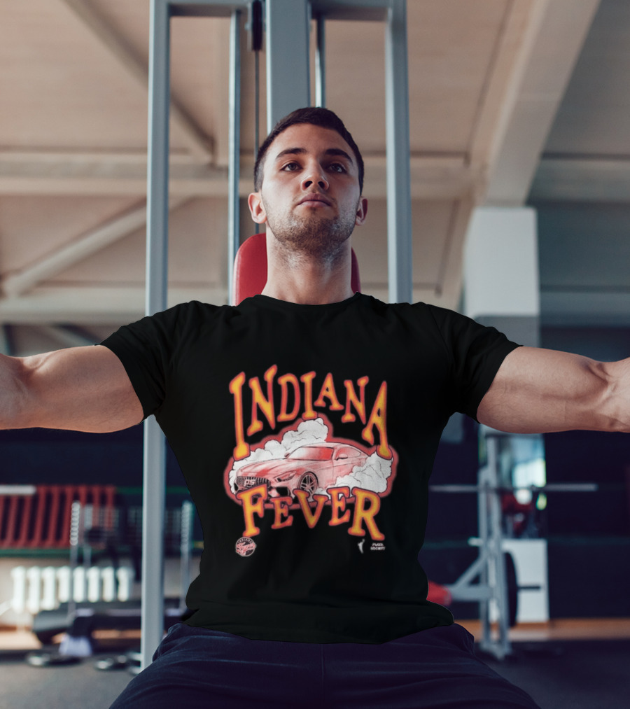Indiana Fever Playa Society Sketch Car And Smoke T-Shirt
