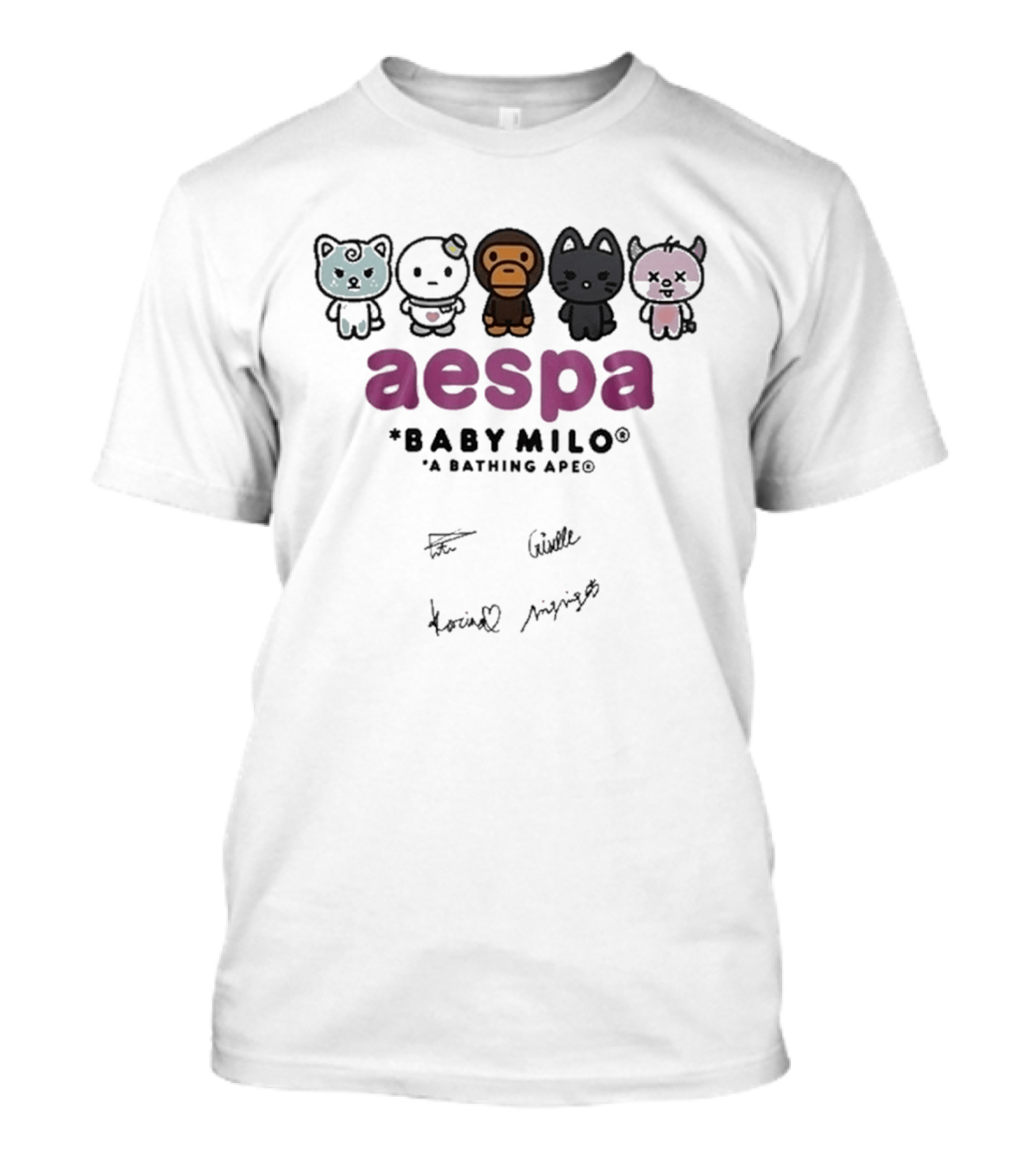 Aespa BABY MILO A Bathing Ape Signed 2026 Edition T-Shirt