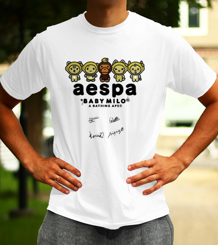 Aespa X Baby Milo A Bathing Ape 2026 Signed Collaboration T-Shirt