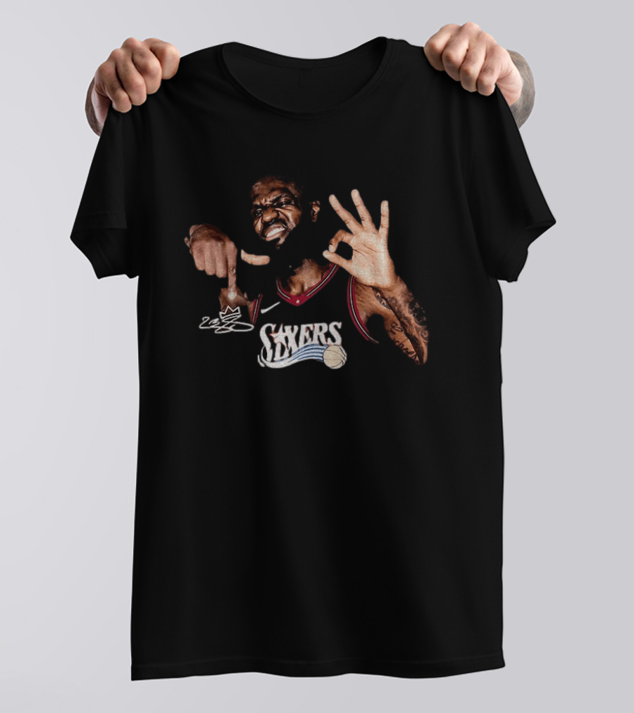 LeBron James Philadelphia 76ers Sixers OK Basketball Image T-Shirt