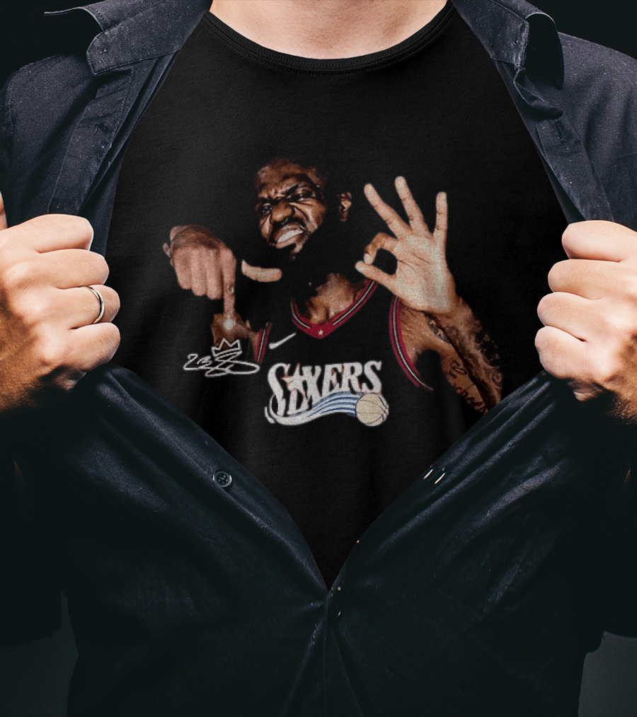 LeBron James Philadelphia 76ers Sixers OK Basketball Image T-Shirt