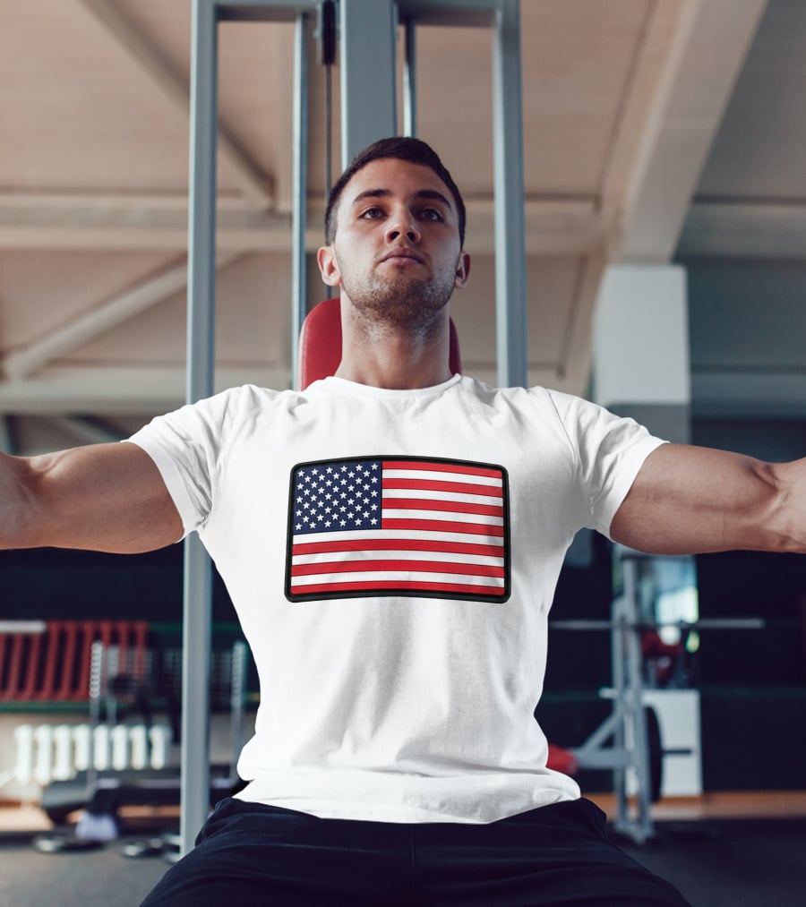 Dan Cevette American Flag Hat United States Stars And Stripes T-Shirt