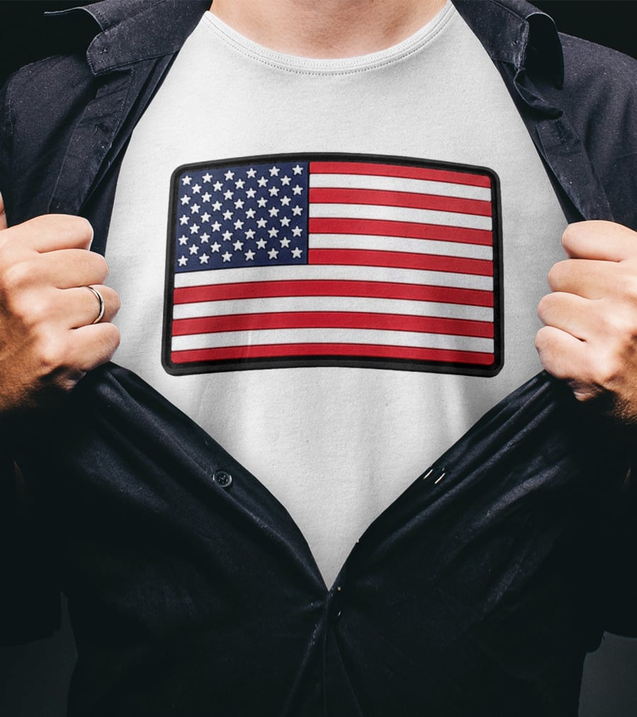 Dan Cevette American Flag Hat United States Stars And Stripes T-Shirt