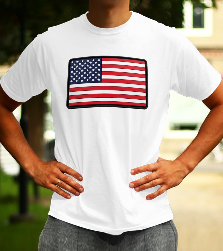 Dan Cevette American Flag Hat United States Stars And Stripes T-Shirt