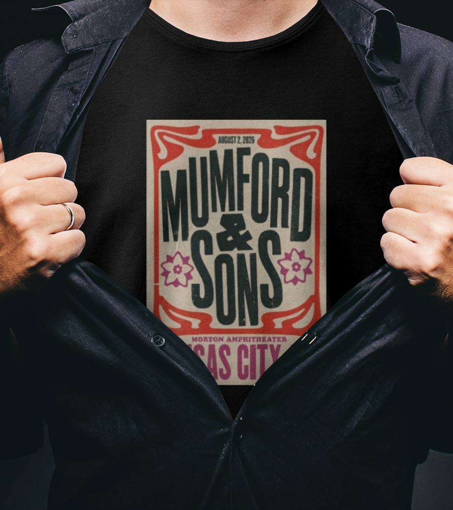 Mumford And Sons August 2 2026 Morton Amphitheater Kansas City MO T-Shirt
