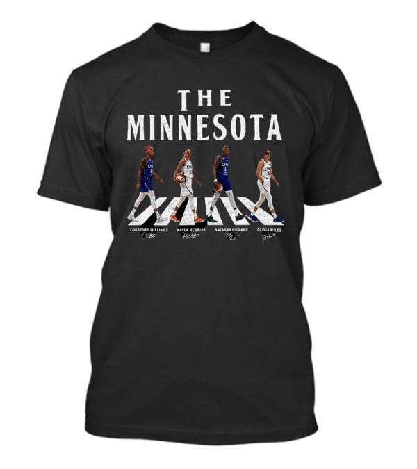 THE MINNESOTA Napheesa Collier Courtney Williams Kayla McBride Olivia Miles Abbey Road Signatures T-Shirt