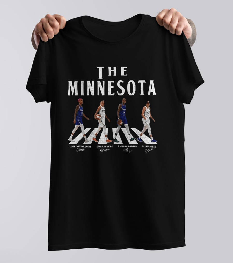 THE MINNESOTA Napheesa Collier Courtney Williams Kayla McBride Olivia Miles Abbey Road Signatures T-Shirt
