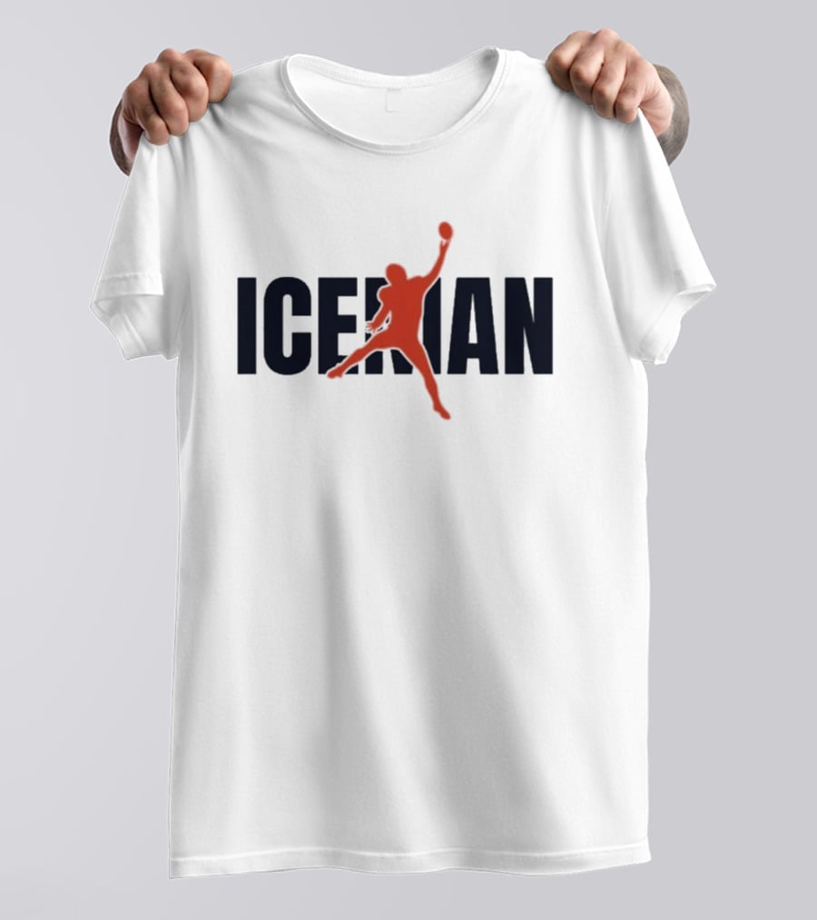 ICEMAN Basketball Silhouette Jumping Pose T-Shirt