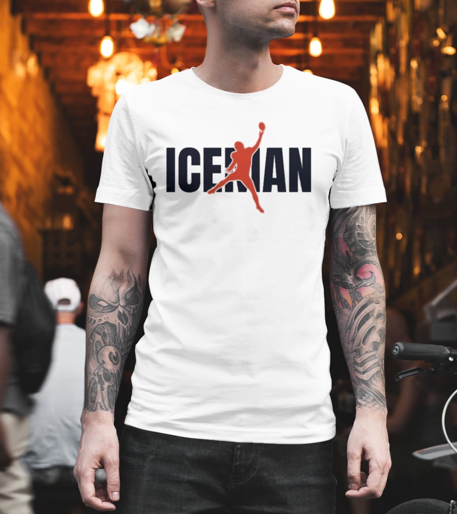 ICEMAN Basketball Silhouette Jumping Pose T-Shirt
