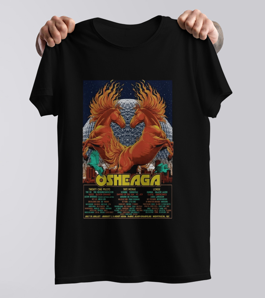 Osheaga Montreal QC 2026 Twenty One Pilots Lorde Concert Parc Jean Drapeau Limited Edition T-Shirt