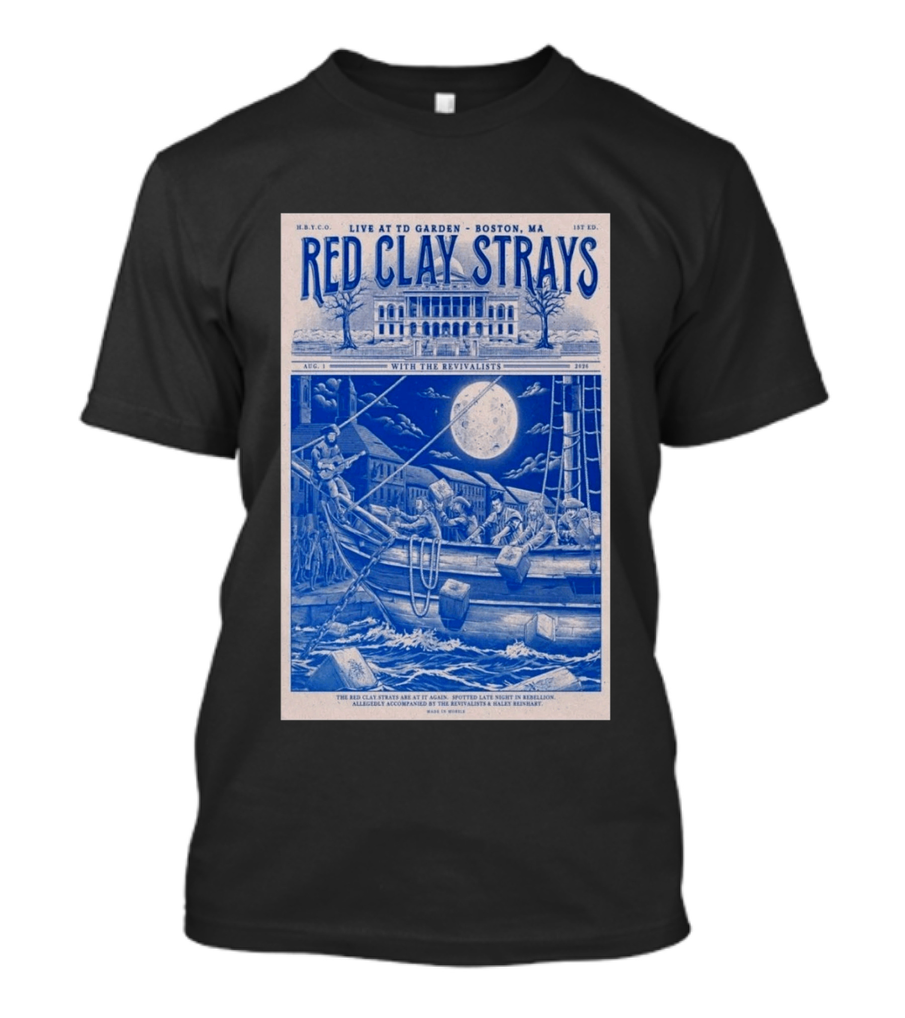 Live At TD Garden Boston MA August 1 2026 Red Clay Strays With The Revivalists T-Shirt