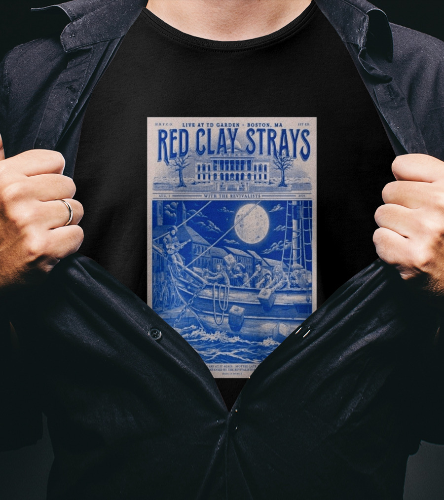 Live At TD Garden Boston MA August 1 2026 Red Clay Strays With The Revivalists T-Shirt