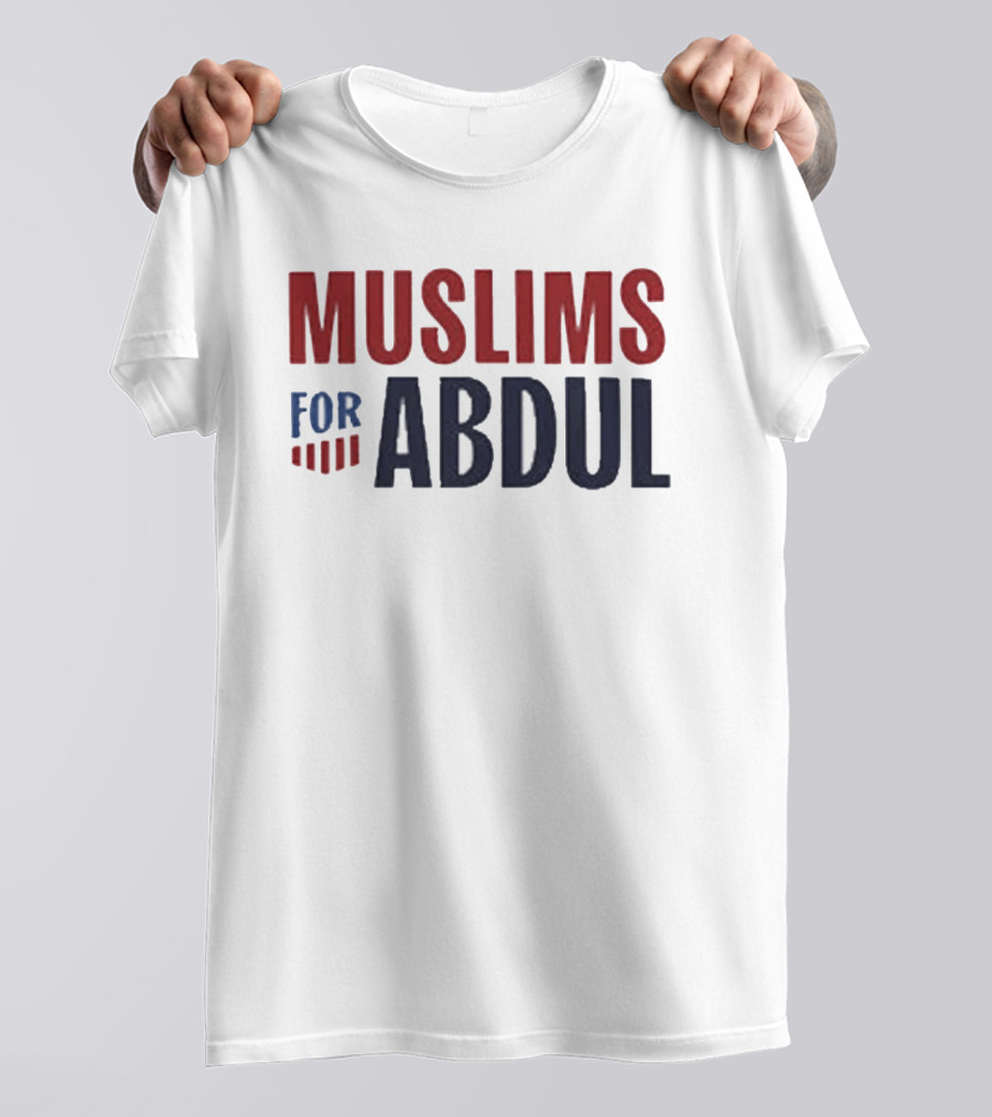 Muslims For Abdul 2026 Election Support Red And Blue T-Shirt