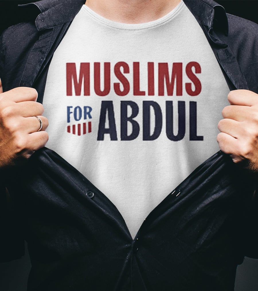 Muslims For Abdul 2026 Election Support Red And Blue T-Shirt
