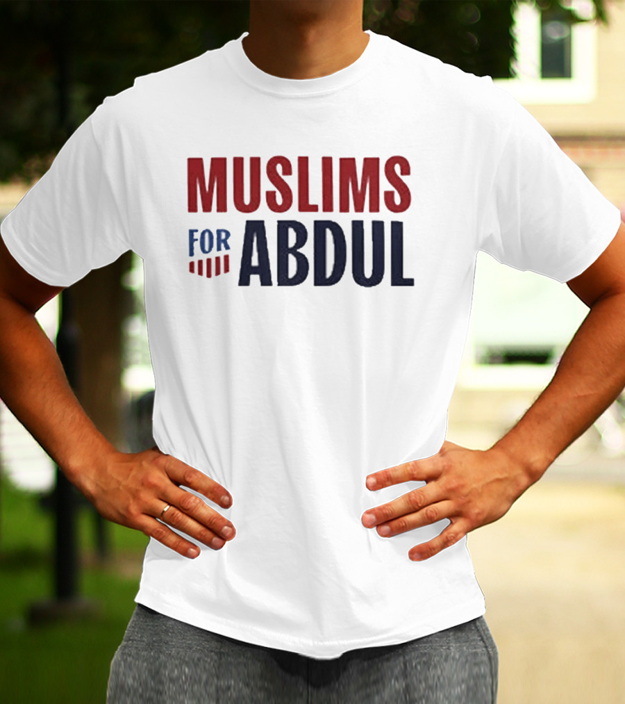 Muslims For Abdul 2026 Election Support Red And Blue T-Shirt