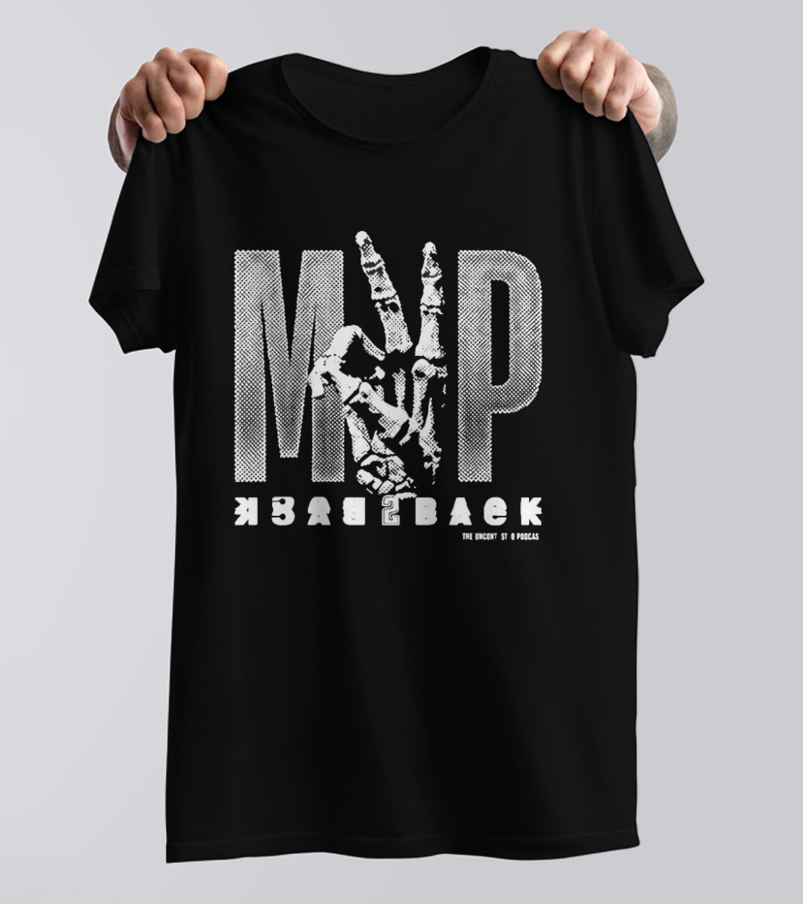 Shai Gilgeous Alexander MVP Back To Back 2025 2026 Oklahoma City Thunder NBA Skeleton Hand T-Shirt