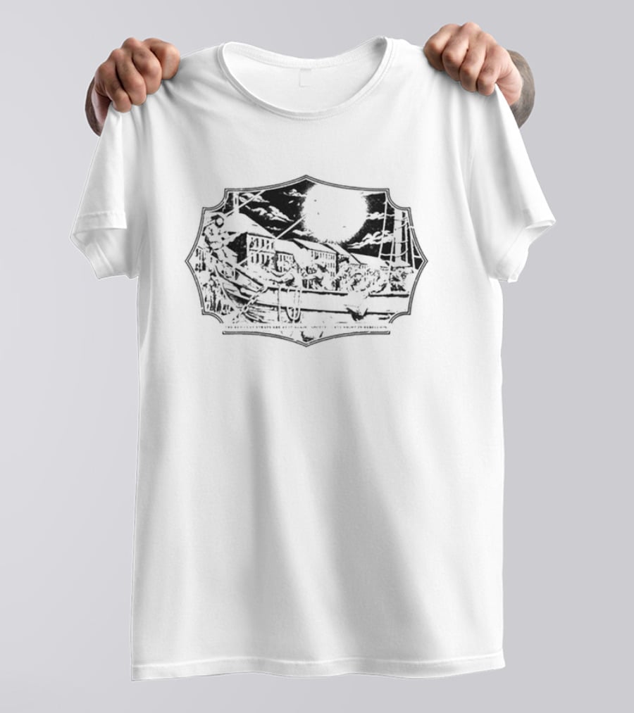 Red Clay Strays Boston 2026 Moonlit Riverfront Scene T-Shirt