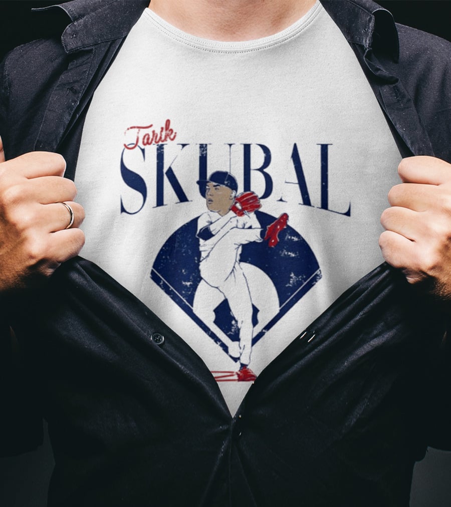Tarik Skubal Pitcher Caricature MLB Dodgers T-Shirt