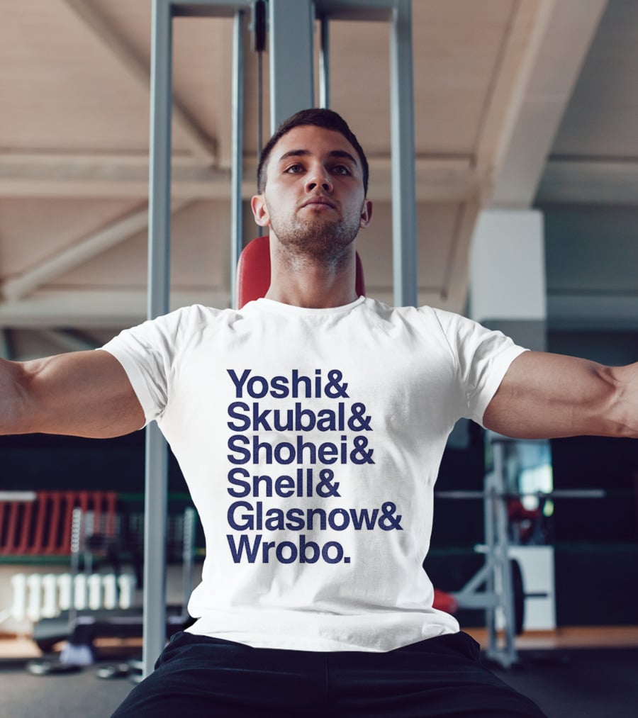 Yoshi Skubal Shohei Snell Glasnow Wrobo Dodgers Pitchers Ampersand T-Shirt