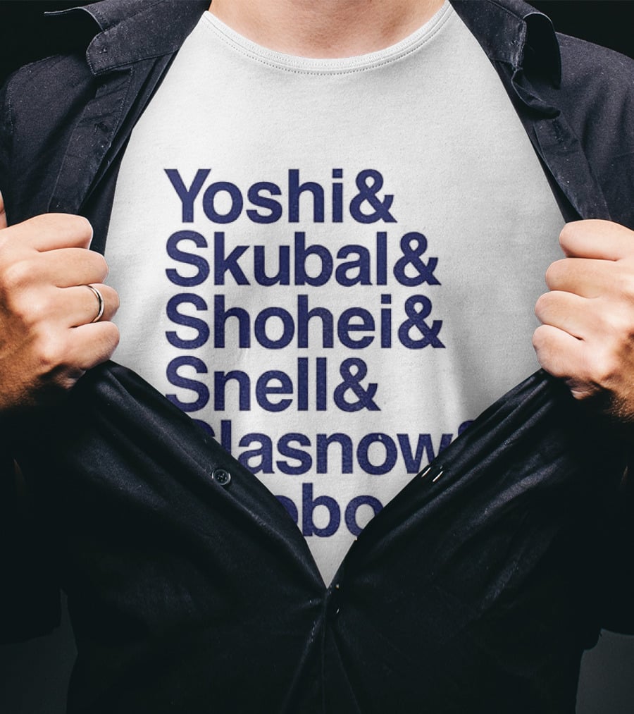 Yoshi Skubal Shohei Snell Glasnow Wrobo Dodgers Pitchers Ampersand T-Shirt