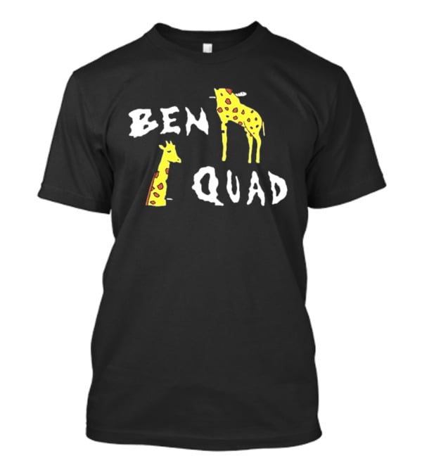 Ben Quad Giraffe Illustration Fun Cartoon T-Shirt