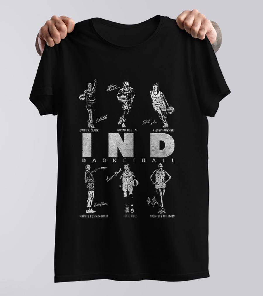 Caitlin Clark Aliyah Boston Sophie Cunningham Indiana Fever Basketball WNBA Signatures Player T-Shirt