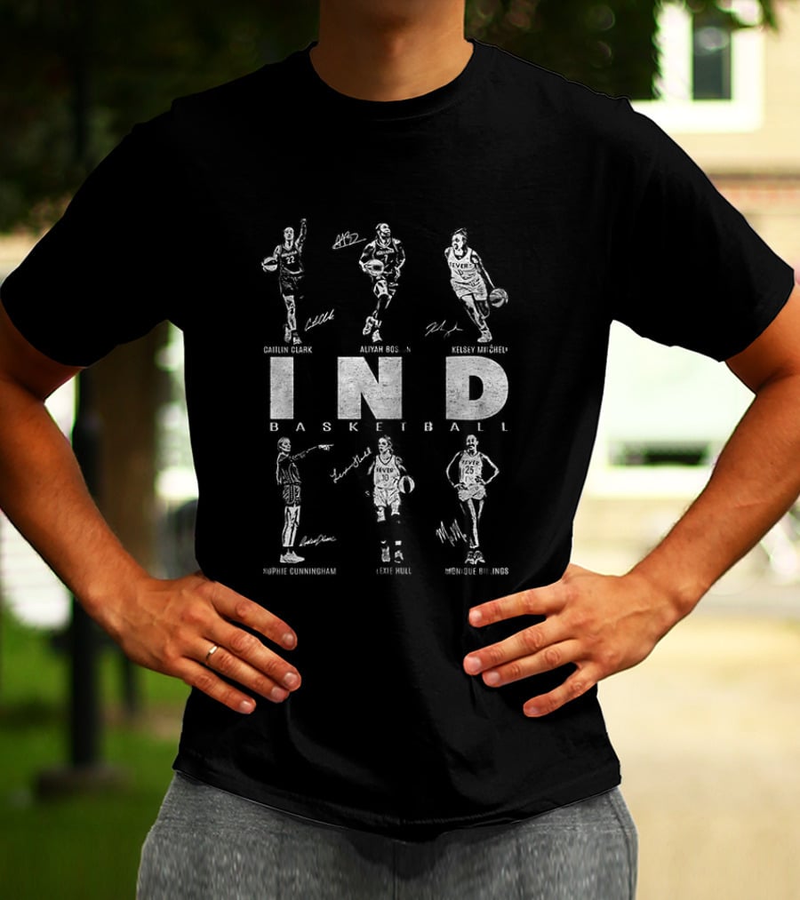 Caitlin Clark Aliyah Boston Sophie Cunningham Indiana Fever Basketball WNBA Signatures Player T-Shirt