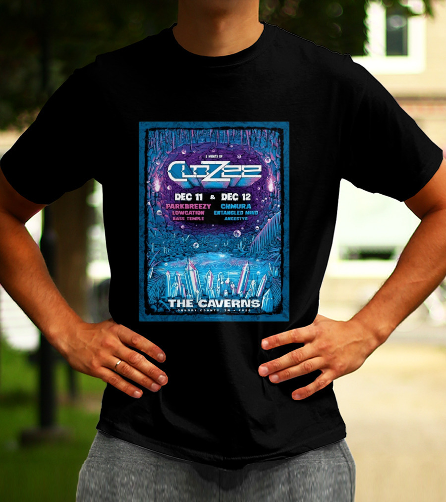 2 Nights Of CloZee The Caverns Grundy County TN Dec 11 12 2026 Parkbreezy Lowcation Bass Temple Chmura Entangled Mind Ancestryr T-Shirt