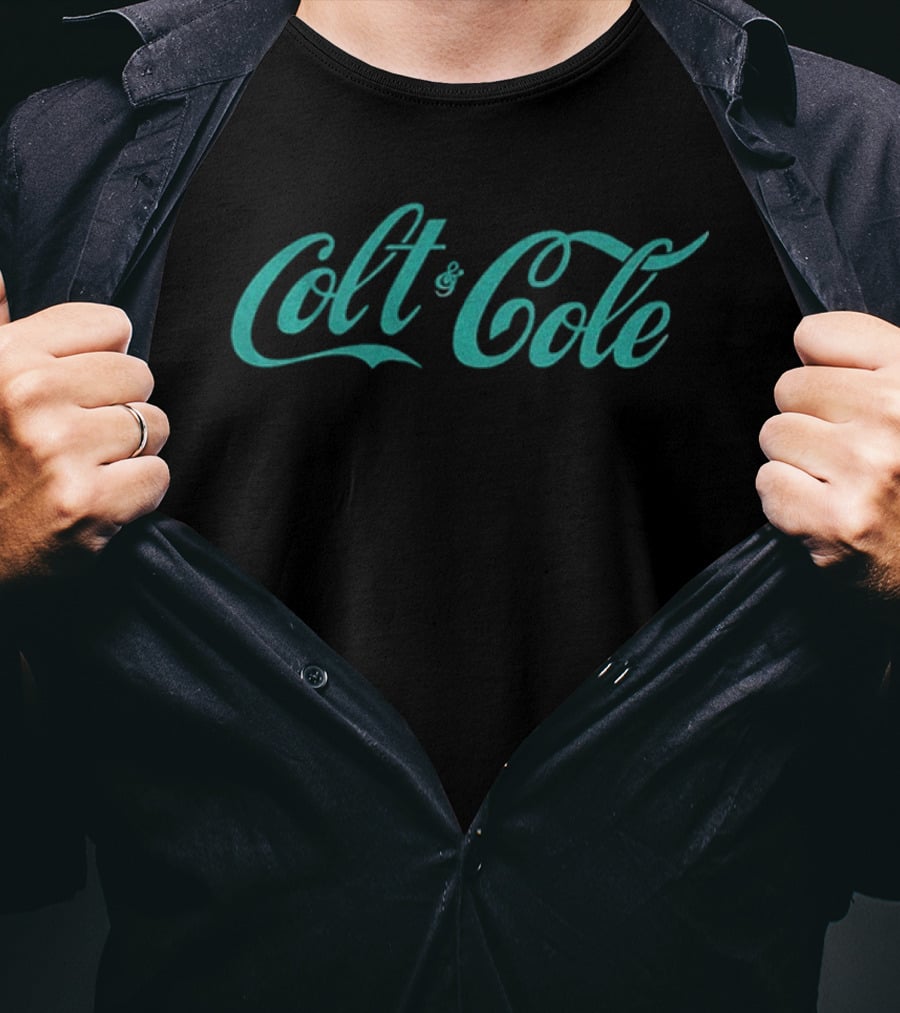 Colt And Cole Coca Cola Retro Style Script T-Shirt