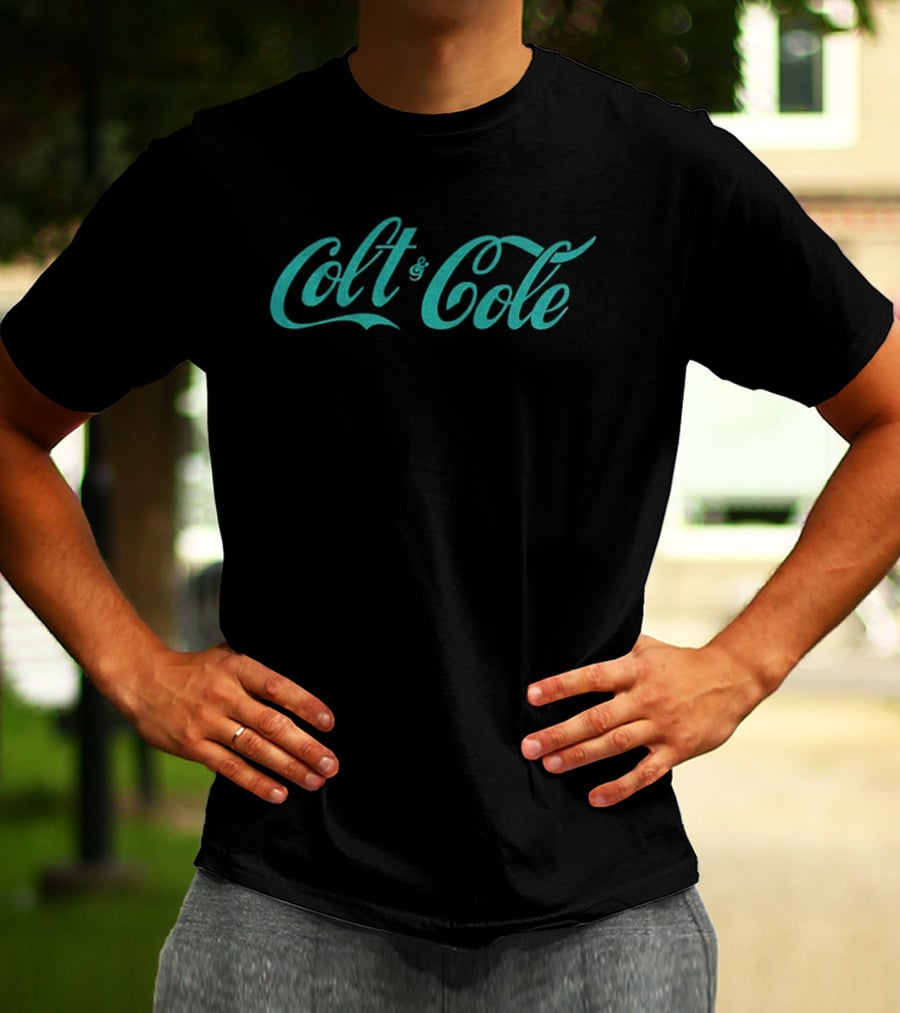 Colt And Cole Coca Cola Retro Style Script T-Shirt