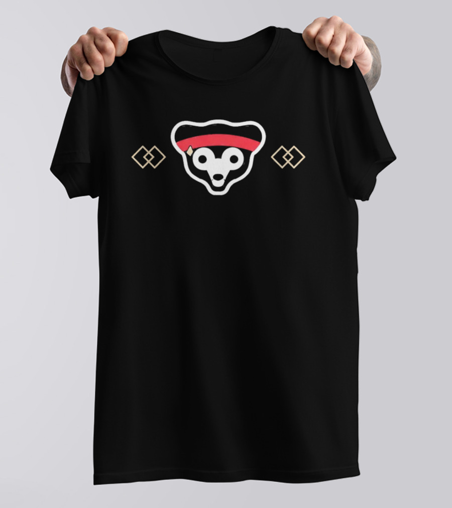 Cubs Race To Wrigley Bear Headband T-Shirt